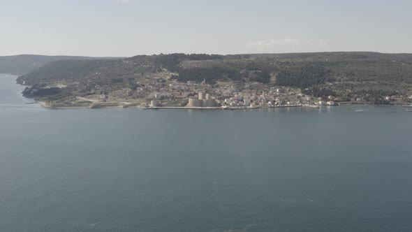 Kilitbahir Castle Overview Aerial Shot