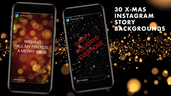 30 Vertical Instagram Story X-mas Backgrounds alt