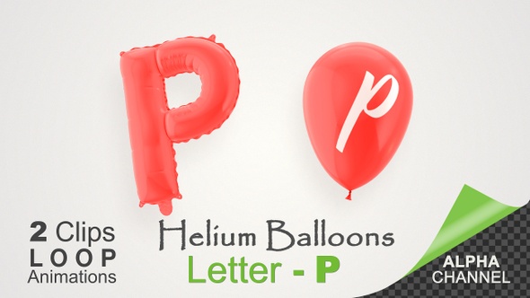 Balloons With Letter – P