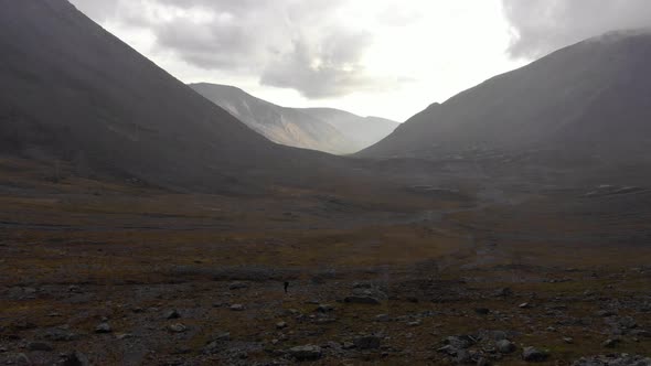 A Rainy Day in Attractive Valley in the Khibiny Mountains