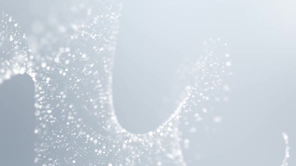 Abstract Background Of Clean White Particle Lines Distorted Floating alt