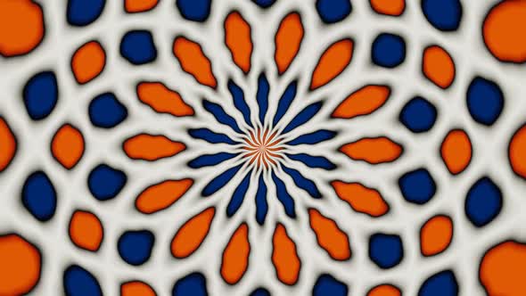 Abstract Looping Wallpaper with Orange and Blue Colors