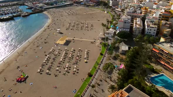 Playa de los Cristianos in Tenerife, Spain alt