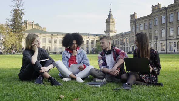 Students On The Grass