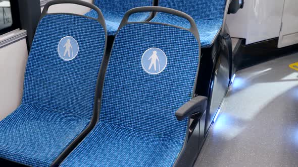 Bus Electric Bus or Hydrogen Bus with Seats for Disabled and Elderly People alt