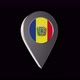 3d Animation Map Navigation Pointer With Flag Of La Massana (Andorra) With Alpha Channel - 4K