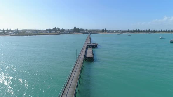 Backward flight over long pier alt