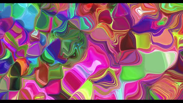 Abstract multicolor wavy liquid background animation