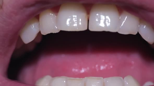 Close Up of the Mouth of a Talking Man alt