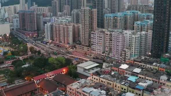 Top view of Hong Kong city alt