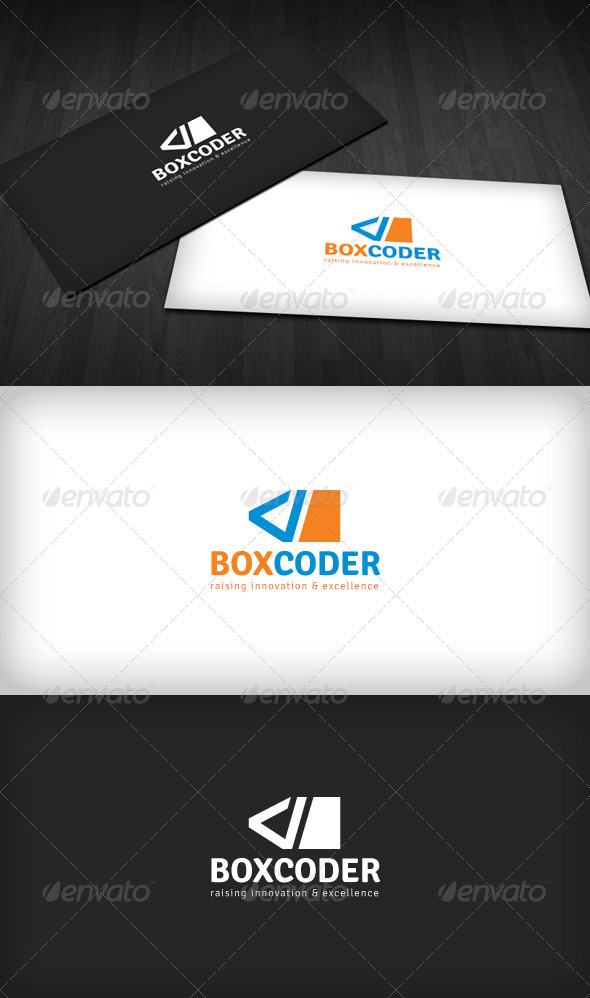 Box Coder Logo - Vector Abstract
