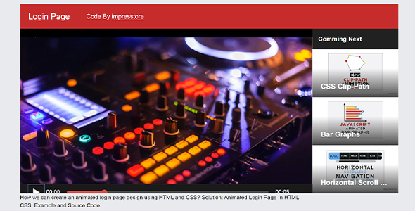 HTML Video Player With JavaScript and CSS