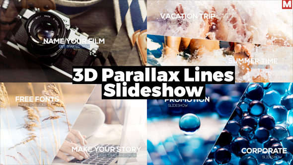 3D Lines Slideshow - VideoHive 12668414