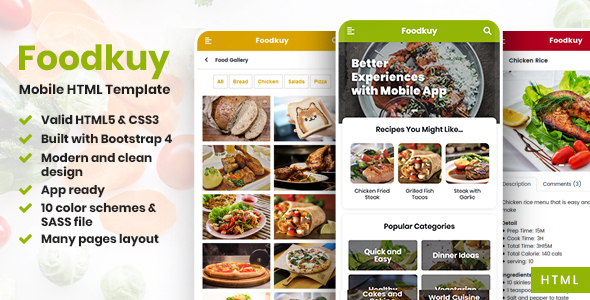 Special Foodkuy - Mobile HTML Template