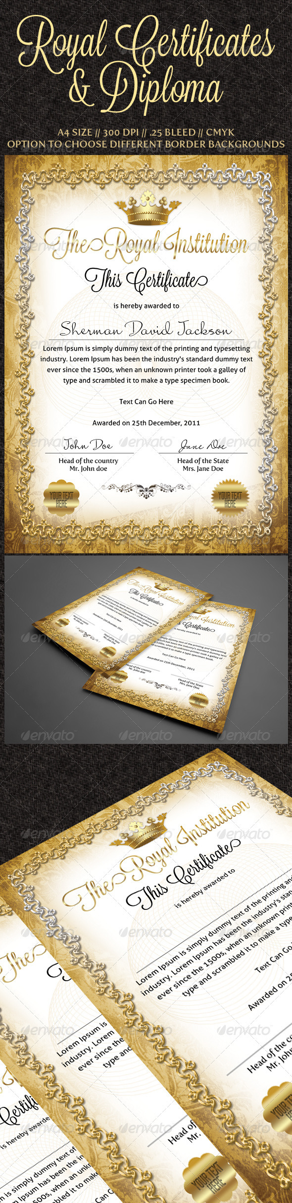 Royal Certificates - Certificates Stationery