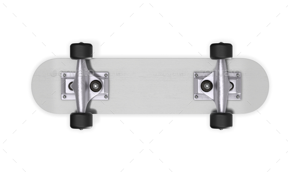 Inverted skateboard mock up