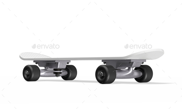 Skateboard on a white background. 3d rendering - Stock Photo - Images
