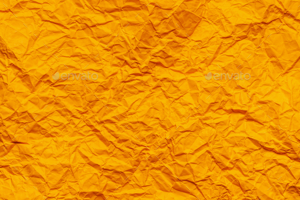 Orange crumpled paper background Stock Photo by kenishirotie