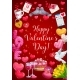 Happy Valentine Day Calligraphy Heart Balloons