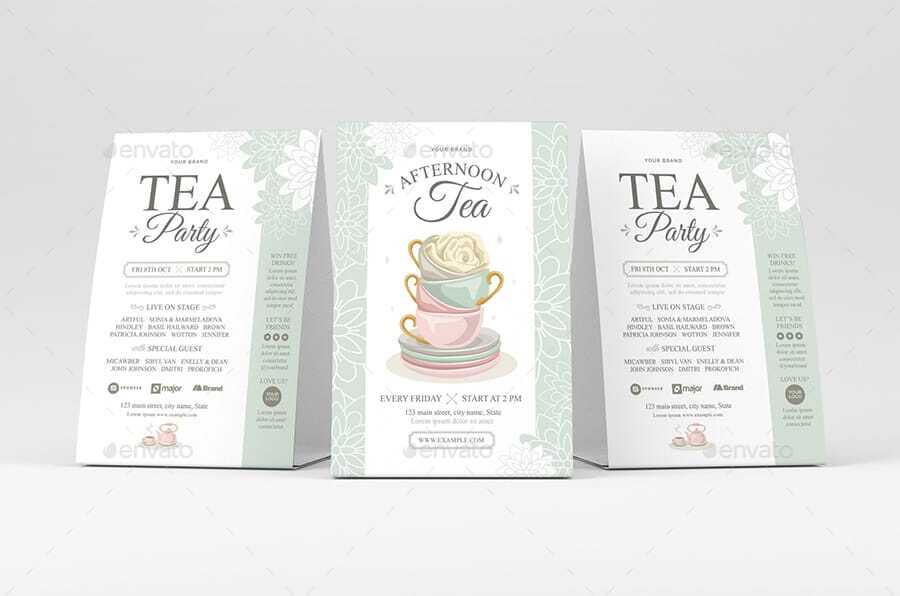 Afternoon Tea Menu Template, Print Templates GraphicRiver