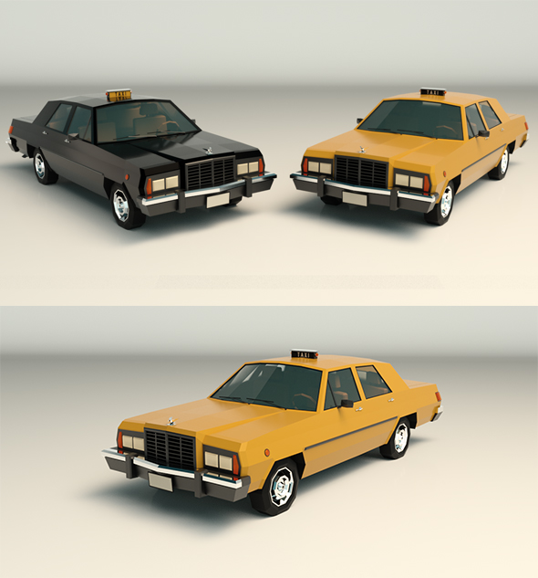 Low Poly Taxi - 3Docean 25613744