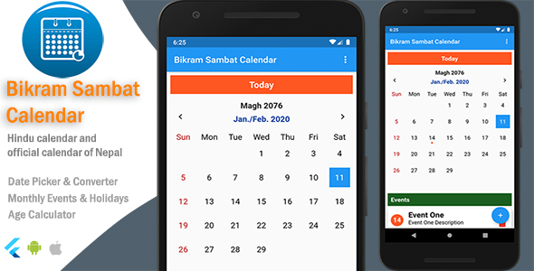 Bikram Sambat Calendar - Flutter