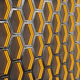 Glowing hexagonal cells on a concrete background. Abstract background with geometric structure. - PhotoDune Item for Sale