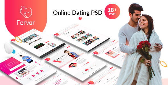 Fervor Dating PSD - ThemeForest 25617384
