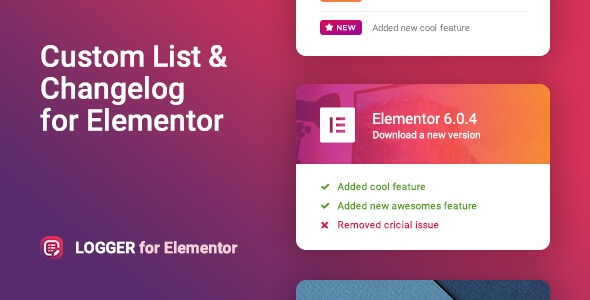 Changelog & Custom List for Elementor – Logger