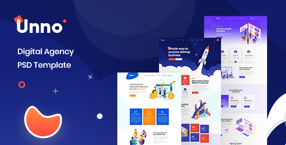 Unno - Creative Digital Agency PSD Template