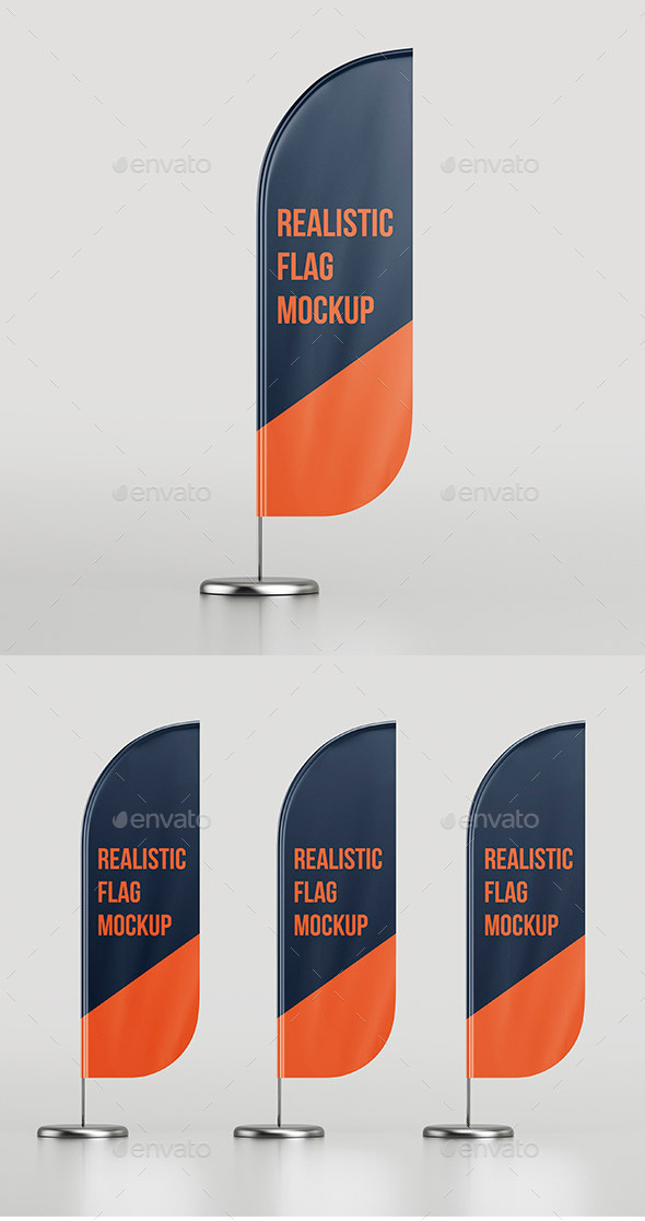 Realistic Flag Mockup By Peachline Graphicriver