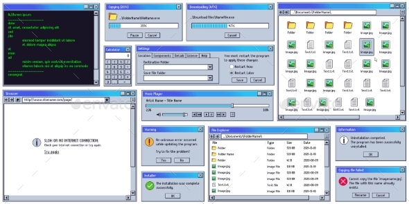 Retro User Interface Retro UI Copying