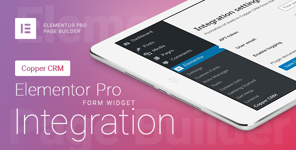 Elementor Pro Form Widget – ProsperWorks (Copper) CRM – Integration