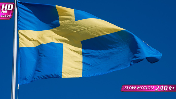 Swedish Flag Wiggles The Wind alt