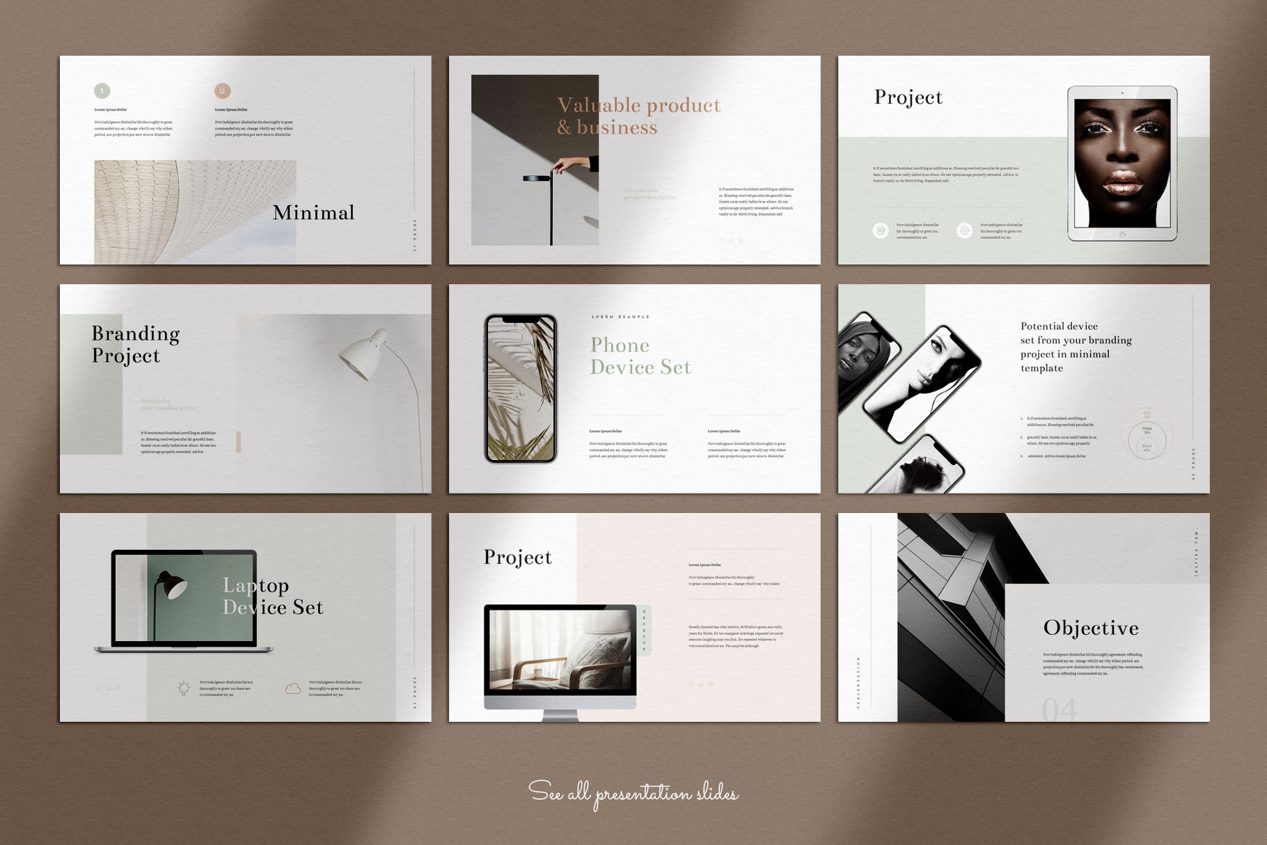 Feature Minimal PowerPoint Presentation Template, Presentation Templates