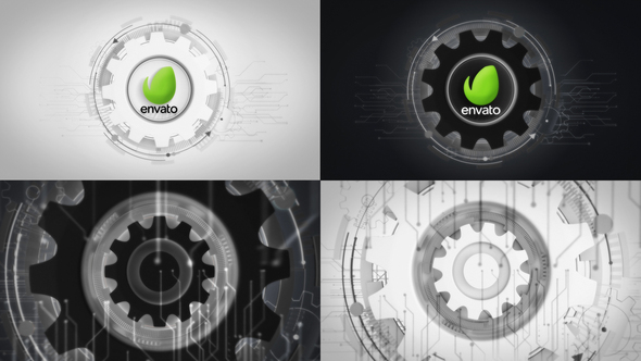 Futuristic Gears Logo Reveals