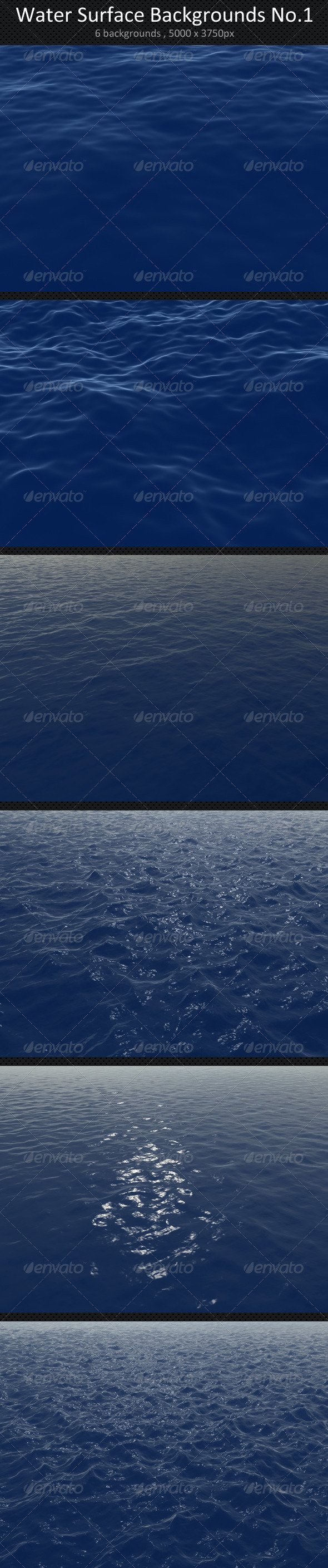 Water Surface Backgrounds No.1 - 3D Backgrounds