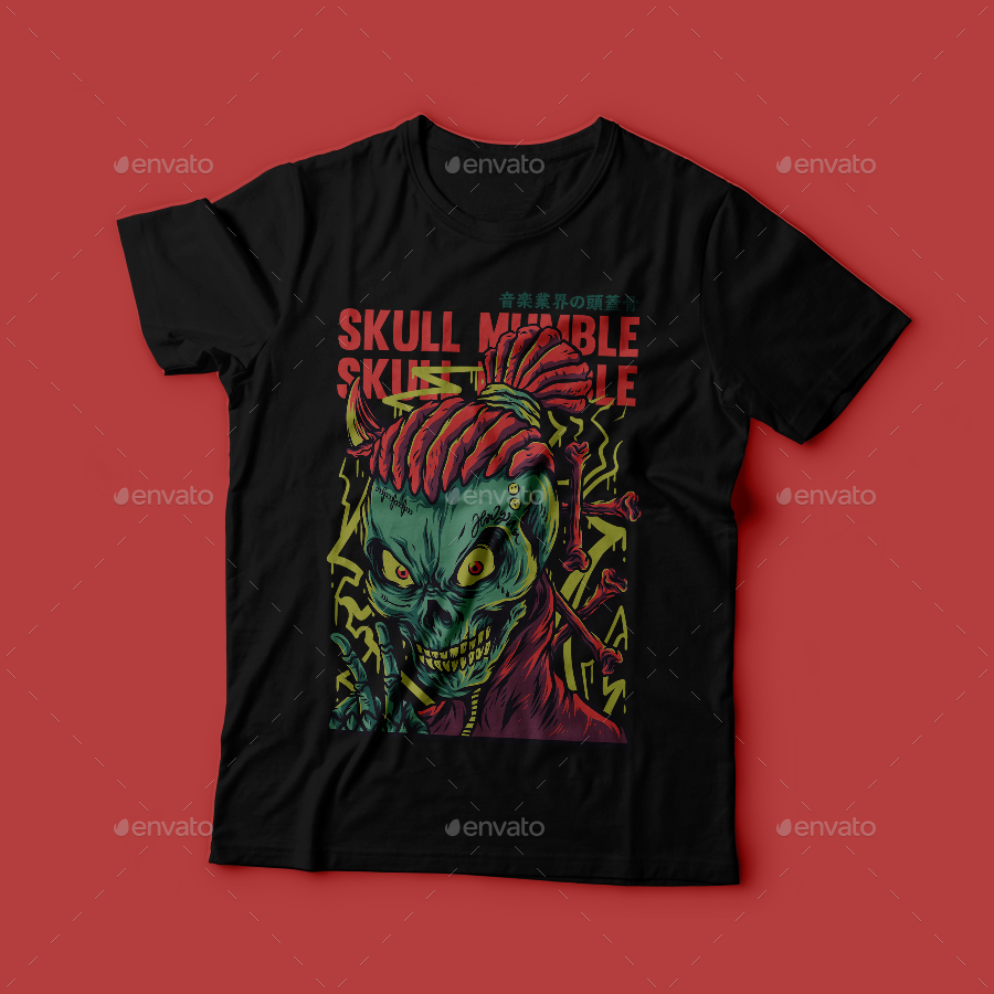 Skull Mumble T-Shirt Design by BadSyxn | GraphicRiver