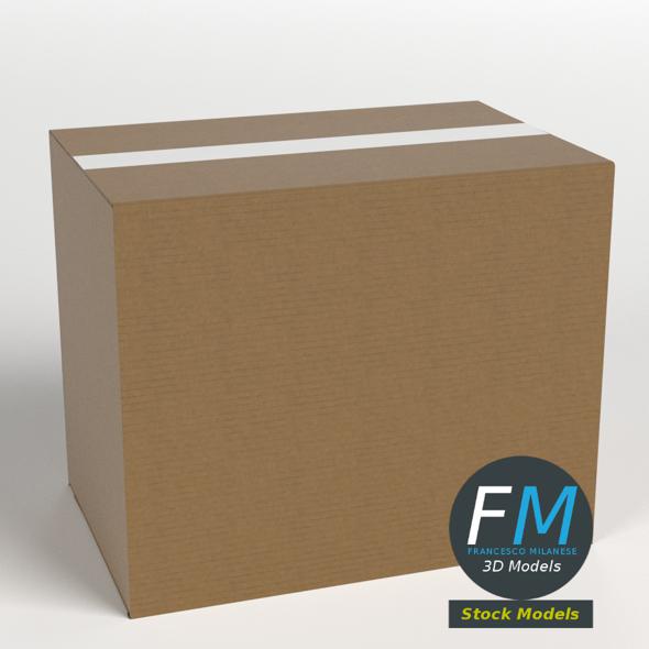 Cardboard box closed - 3Docean 25641671
