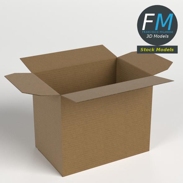 Cardboard box open - 3Docean 25641735