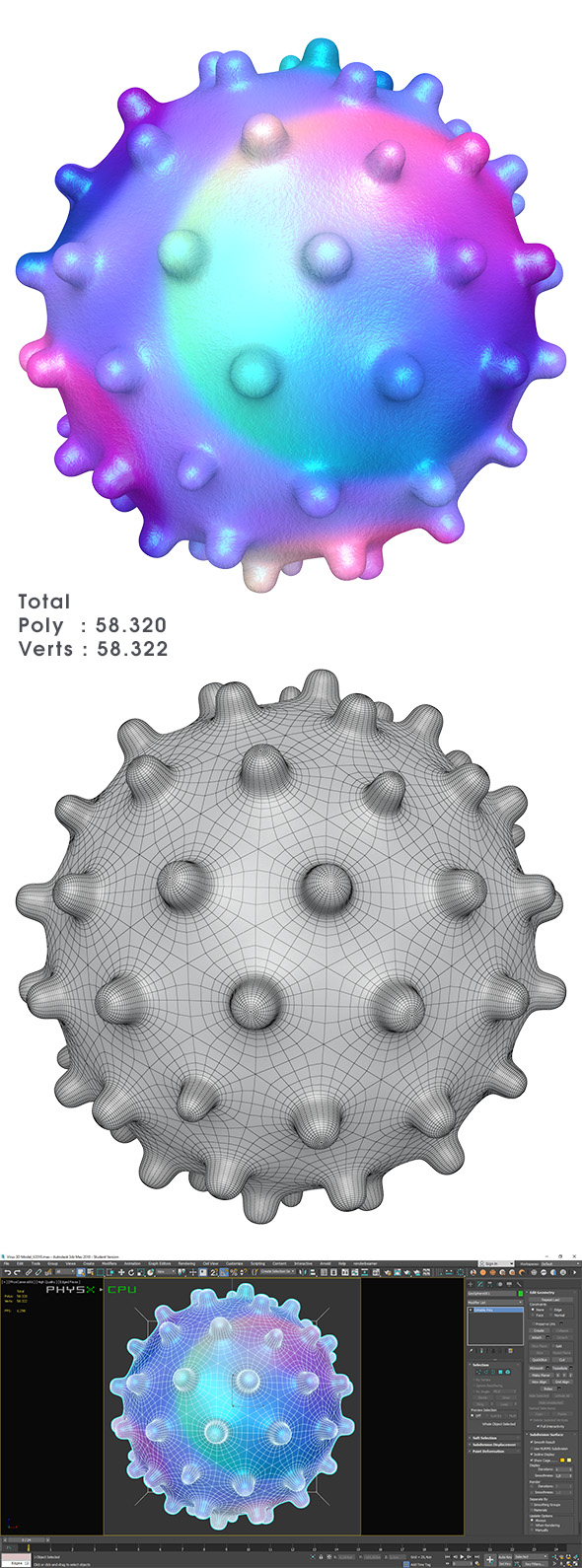 Virus 3D Model - 3Docean 25641764