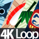 Japanese Patterns 4K Loop - VideoHive Item for Sale