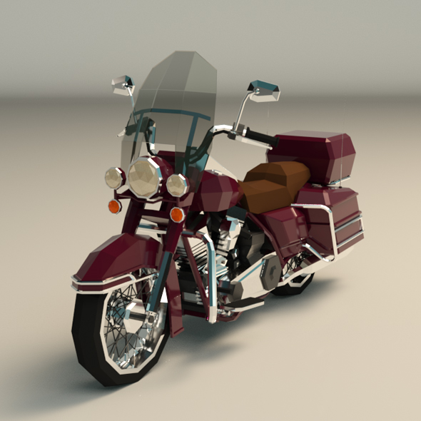 Low Poly Motorcycle - 3Docean 25642829