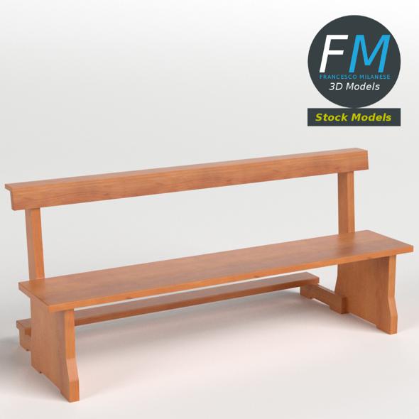 Pew bench with - 3Docean 25643556