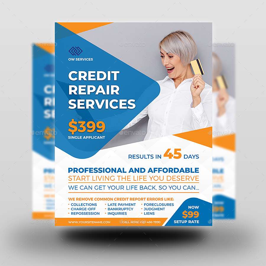 Credit Repair Services Flyer Template by OWPictures GraphicRiver
