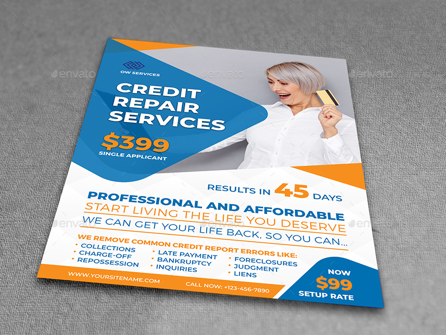 Credit Repair Services Flyer Template by OWPictures GraphicRiver