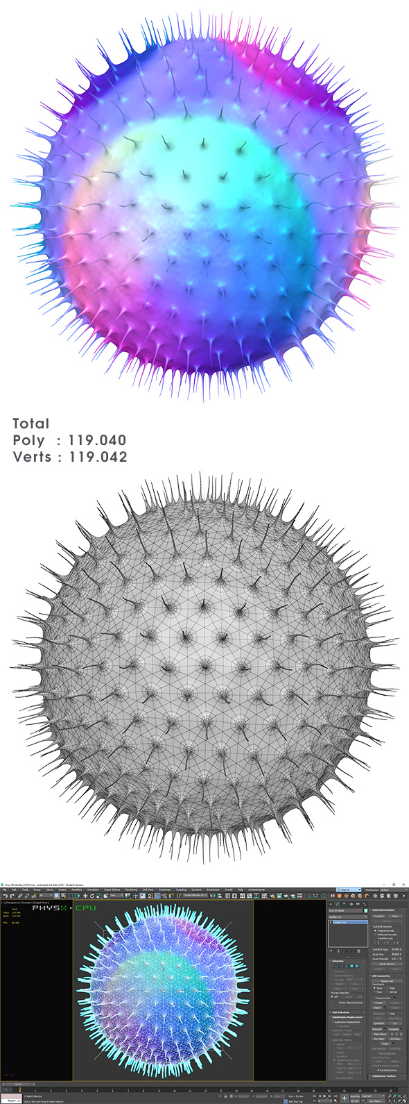 Virus 3D Model - 3Docean 25643873