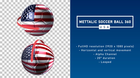 Mettalic Soccer Ball 360º - USA