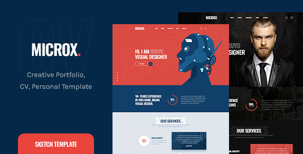 Microx CV Resume - ThemeForest 25652168