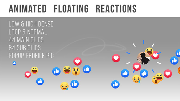 Facebook Live - Animated Floating Reactions Pack